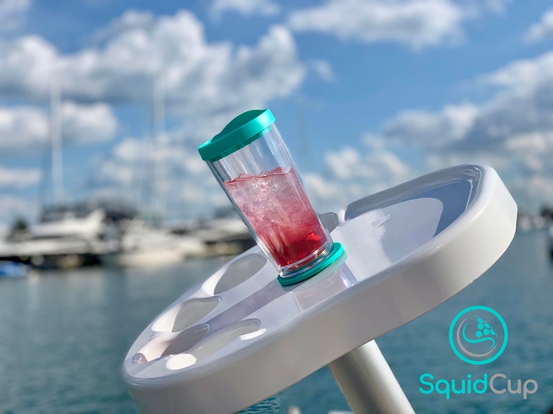 SquidCup - Non Tip Boat Cup Holder & Tumbler System, Teal, Portable, Double Wall Insulated, Magnetic & Suction for SUP's, Kayaks, RVs, ATV, Garage and More - Image 5